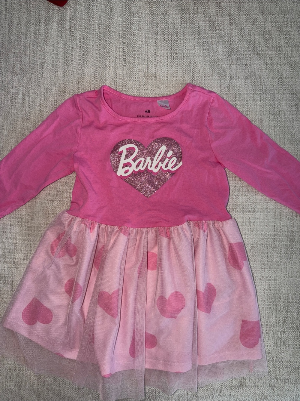 H&M Pink Barbie Heart Tulle Dress